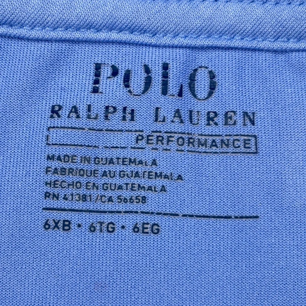 Polo Ralph Lauren Shirt Mens 6XB Blue Performance Short Sleeve Tee Big and Tall